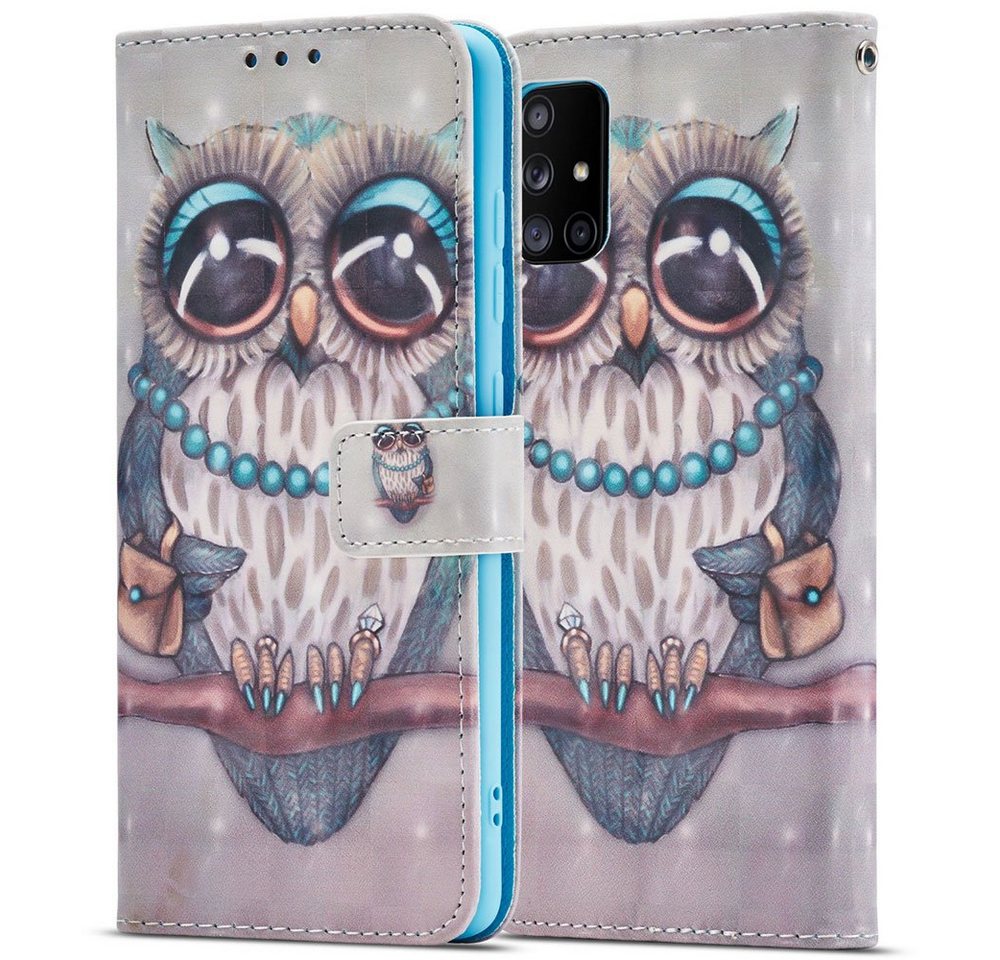 FITSU Handyhülle Handytasche für Samsung Galaxy A71 Hülle Eulen Motiv 6,7 Zoll, Flipcase für Samsung A71 Handyhülle, Handytasche mit Kartenfach FITSU Handyhülle Handytasche für Samsung Galaxy A71 Hülle Eulen Motiv 6,7 Zoll, Flipcase für Samsung A71 Handyhülle, Handytasche mit Kartenfach von FITSU