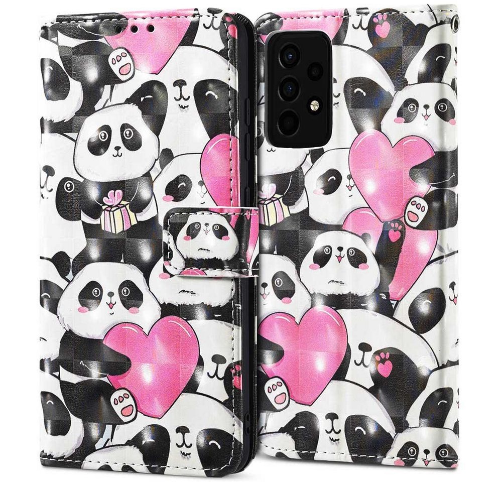FITSU Handyhülle Handytasche für Samsung Galaxy A72 Hülle Panda Motiv 6,7 Zoll, Flipcase für Samsung A72 Handyhülle, Handytasche mit Kartenfach FITSU Handyhülle Handytasche für Samsung Galaxy A72 Hülle Panda Motiv 6,7 Zoll, Flipcase für Samsung A72 Handyhülle, Handytasche mit Kartenfach von FITSU