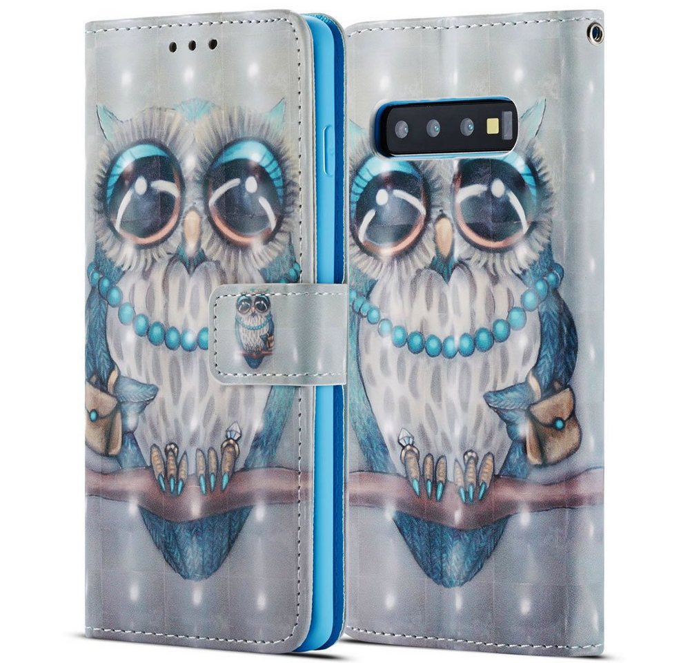 FITSU Handyhülle Handytasche für Samsung Galaxy S10 Hülle Eulen Motiv 6,1 Zoll, Flipcase für Samsung S10 Handyhülle, Handytasche mit Kartenfach FITSU Handyhülle Handytasche für Samsung Galaxy S10 Hülle Eulen Motiv 6,1 Zoll, Flipcase für Samsung S10 Handyhülle, Handytasche mit Kartenfach von FITSU