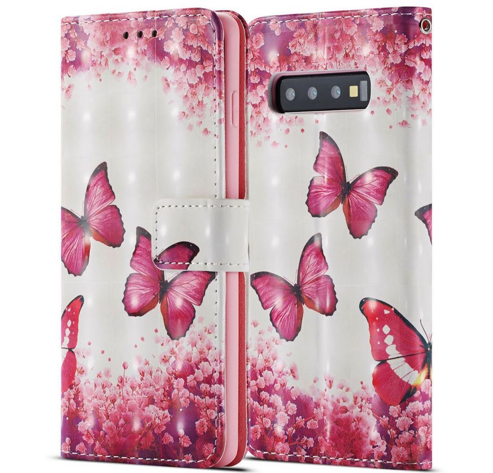 FITSU Handyhülle Handytasche für Samsung Galaxy S10 Plus Hülle Schmetterling Motiv 6,4 Zoll, Flipcase für Samsung S10 Plus Handyhülle, Handytasche mit Kartenfach FITSU Handyhülle Handytasche für Samsung Galaxy S10 Plus Hülle Schmetterling Motiv 6,4 Zoll, Flipcase für Samsung S10 Plus Handyhülle, Handytasche mit Kartenfach von FITSU