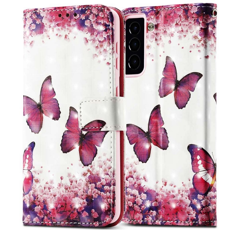 FITSU Handyhülle Handytasche für Samsung Galaxy S21 FE Hülle Schmetterling Motiv 6,4 Zoll, Flipcase für Samsung S21 FE Handyhülle, Handytasche mit Kartenfach FITSU Handyhülle Handytasche für Samsung Galaxy S21 FE Hülle Schmetterling Motiv 6,4 Zoll, Flipcase für Samsung S21 FE Handyhülle, Handytasche mit Kartenfach von FITSU
