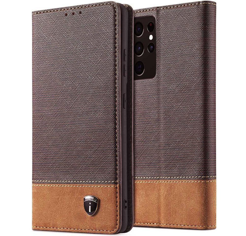 FITSU Handyhülle Handytasche für Samsung Galaxy S21 Ultra Hülle 6,8 Zoll, Handyhülle für Samsung S21 Ultra Schutzhülle, Flip Case mit Kartenfach FITSU Handyhülle Handytasche für Samsung Galaxy S21 Ultra Hülle 6,8 Zoll, Handyhülle für Samsung S21 Ultra Schutzhülle, Flip Case mit Kartenfach von FITSU
