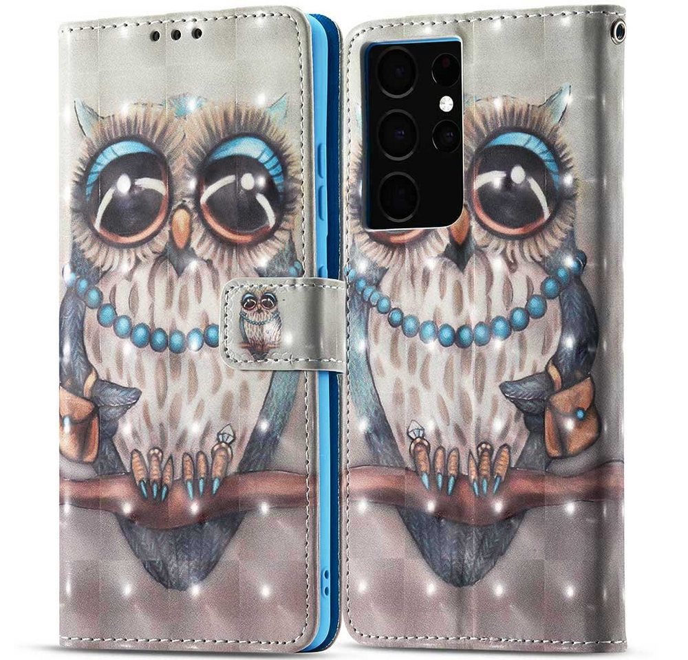 FITSU Handyhülle Handytasche für Samsung Galaxy S21 Ultra Hülle Eulen Motiv 6,8 Zoll, Flipcase für Samsung S21 Ultra Handyhülle, Handytasche mit Kartenfach FITSU Handyhülle Handytasche für Samsung Galaxy S21 Ultra Hülle Eulen Motiv 6,8 Zoll, Flipcase für Samsung S21 Ultra Handyhülle, Handytasche mit Kartenfach von FITSU