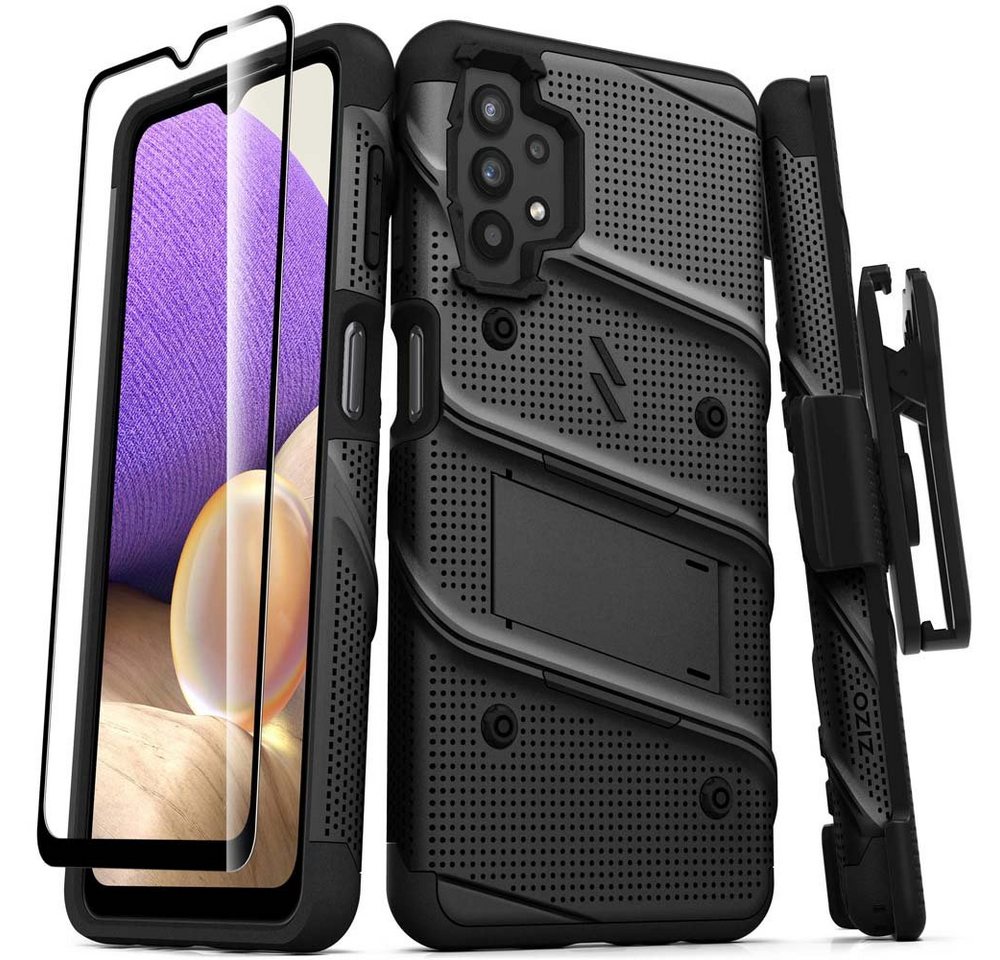 FITSU Handyhülle Hülle für Samsung Galaxy A32 Outdoor Case Handyhülle 6,5 Zoll, Handyhülle für Galaxy A32 inkl. Schutzglas mit Gürtelclip Outdoor Case von FITSU