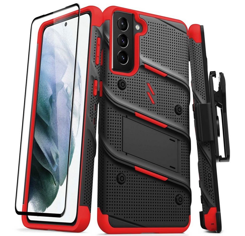 FITSU Handyhülle Hülle für Samsung Galaxy S21 Plus Outdoor Case Handyhülle 6,7 Zoll, Hülle für Galaxy S21 Plus inkl. Schutzglas mit Gürtelclip Outdoor Case von FITSU