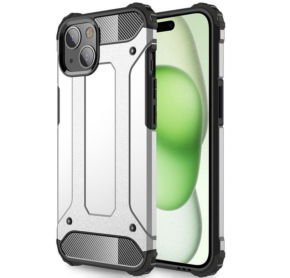 FITSU Handyhülle Outdoor Hülle für Apple iPhone 15 6,1 Zoll, Robuste Handyhülle Outdoor Case stabile Schutzhülle mit Eckenschutz von FITSU