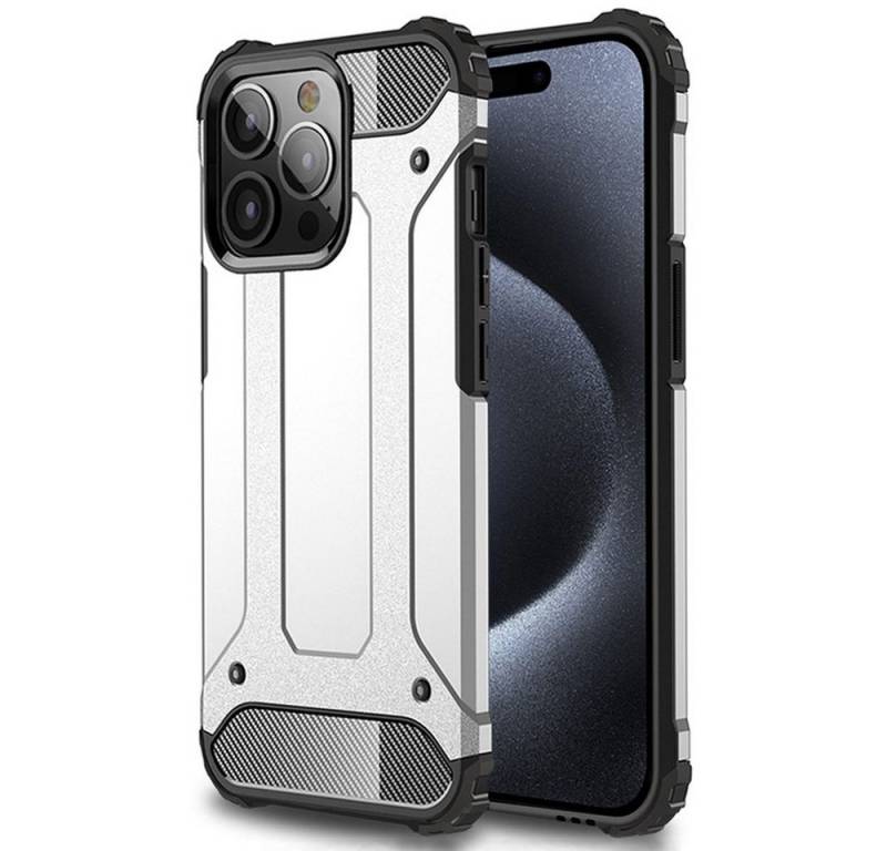 FITSU Handyhülle Outdoor Hülle für Apple iPhone 15 Pro 6,1 Zoll, Robuste Handyhülle Outdoor Case stabile Schutzhülle mit Eckenschutz von FITSU