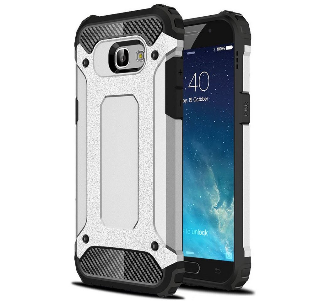 FITSU Handyhülle Outdoor Hülle für Samsung Galaxy S6 Silber 5,1 Zoll, Robuste Handyhülle Outdoor Case stabile Schutzhülle mit Eckenschutz von FITSU