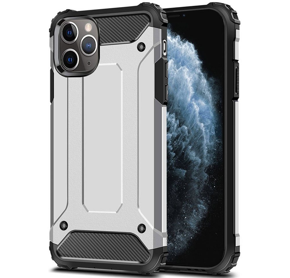 FITSU Handyhülle Outdoor Hülle für iPhone 11 Pro Max Silber 6,5 Zoll, Robuste Handyhülle Outdoor Case stabile Schutzhülle mit Eckenschutz von FITSU