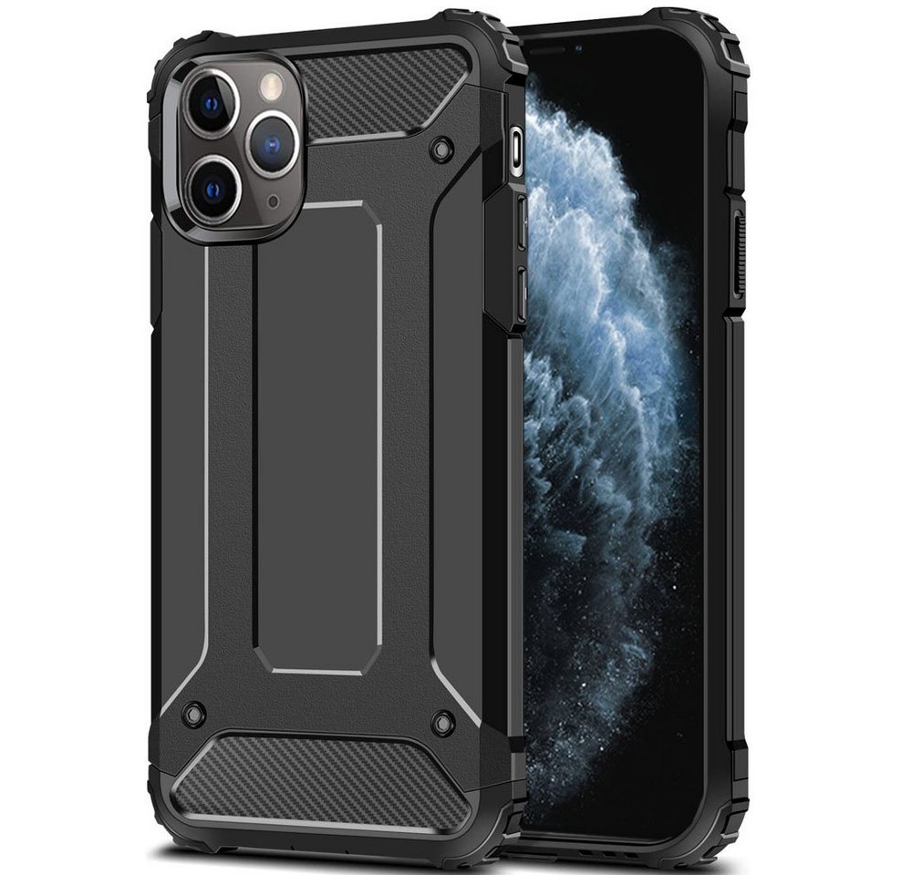 FITSU Handyhülle Outdoor Hülle für iPhone 11 Pro Schwarz, Robuste Handyhülle Outdoor Case stabile Schutzhülle mit Eckenschutz von FITSU