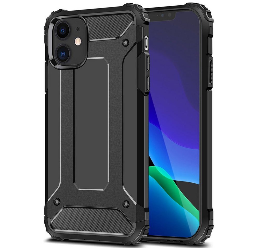 FITSU Handyhülle Outdoor Hülle für iPhone 11 Schwarz, Robuste Handyhülle Outdoor Case stabile Schutzhülle mit Eckenschutz von FITSU