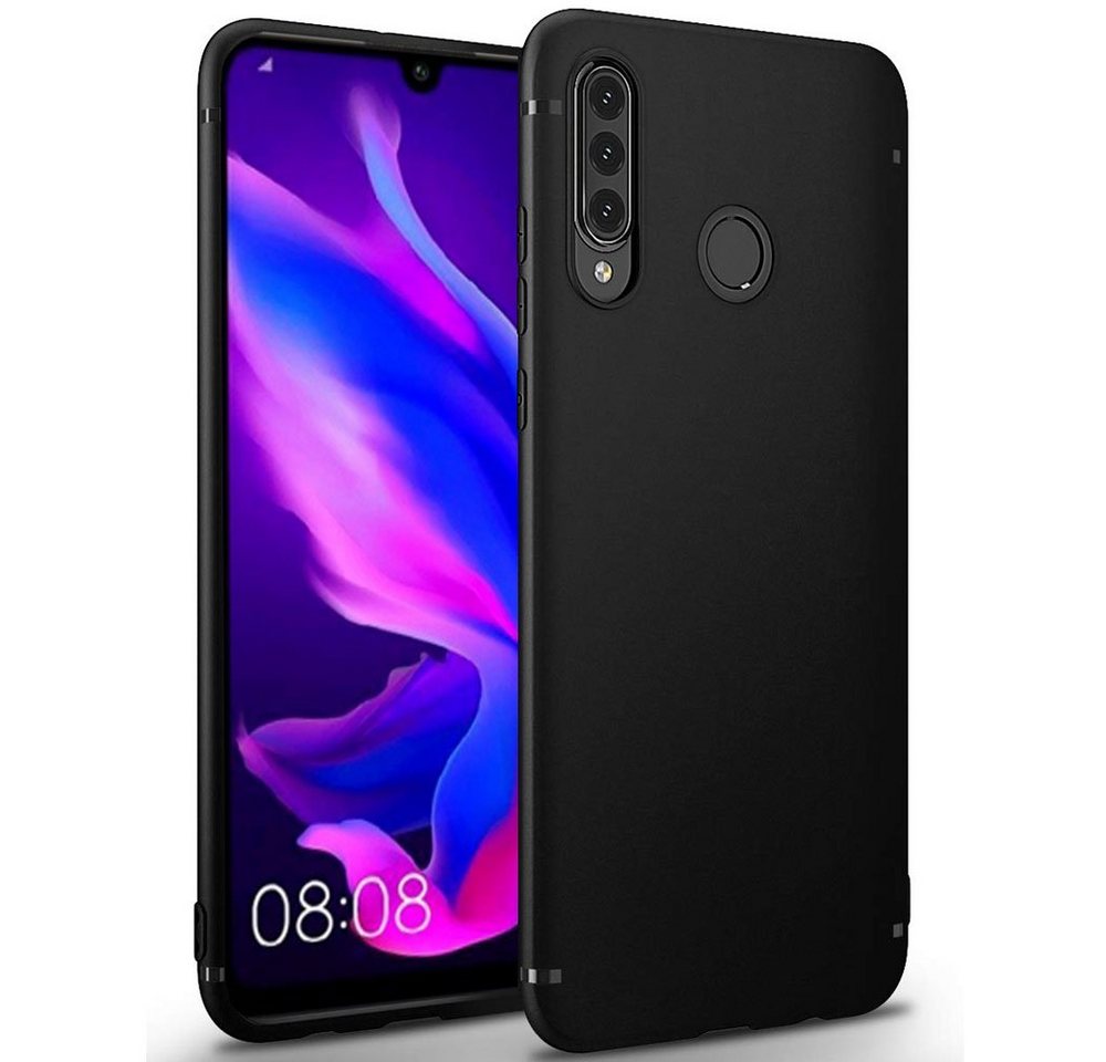 FITSU Handyhülle Slim Case für Huawei P30 Lite Schwarz, Ultradünne Handyschale Slim Case Cover Schutzhülle mit Kameraschutz von FITSU