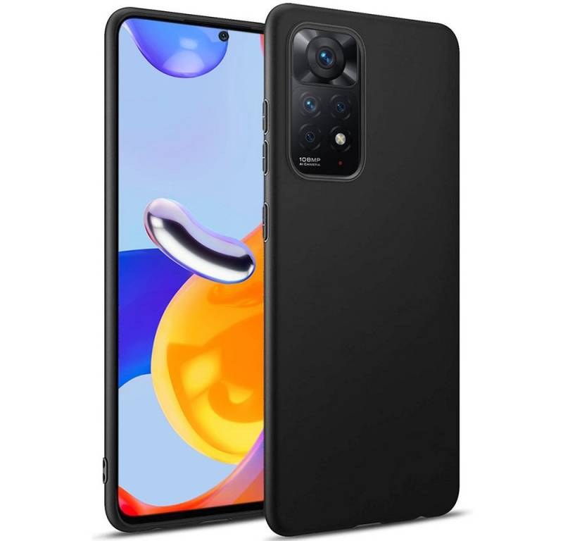 FITSU Handyhülle Slim Case für Xiaomi Redmi Note 11 Pro Schwarz 6,67 Zoll, Ultradünne Handyschale Slim Case Cover Schutzhülle mit Kameraschutz von FITSU