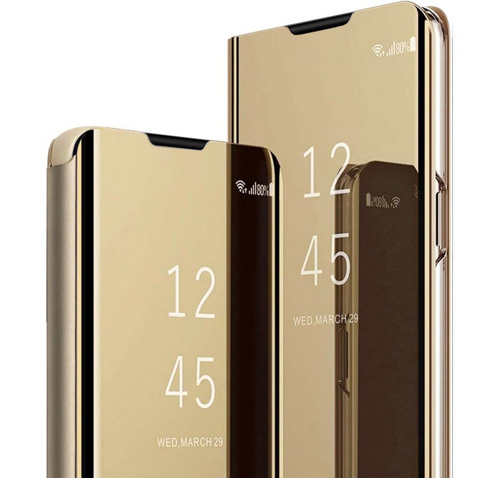 FITSU Handyhülle Spiegel Hülle für Samsung Galaxy A32 5G Handytasche, Schlanke Klapphülle, elegantes Flipcase, Handyhülle mit Standfunktion von FITSU