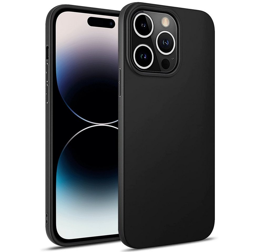 FITSU Handyhülle Ultra Slim Case für Apple iPhone 14 Pro Schwarz, Ultradünne Handyschale Slim Case Cover Schutzhülle mit Kameraschutz von FITSU