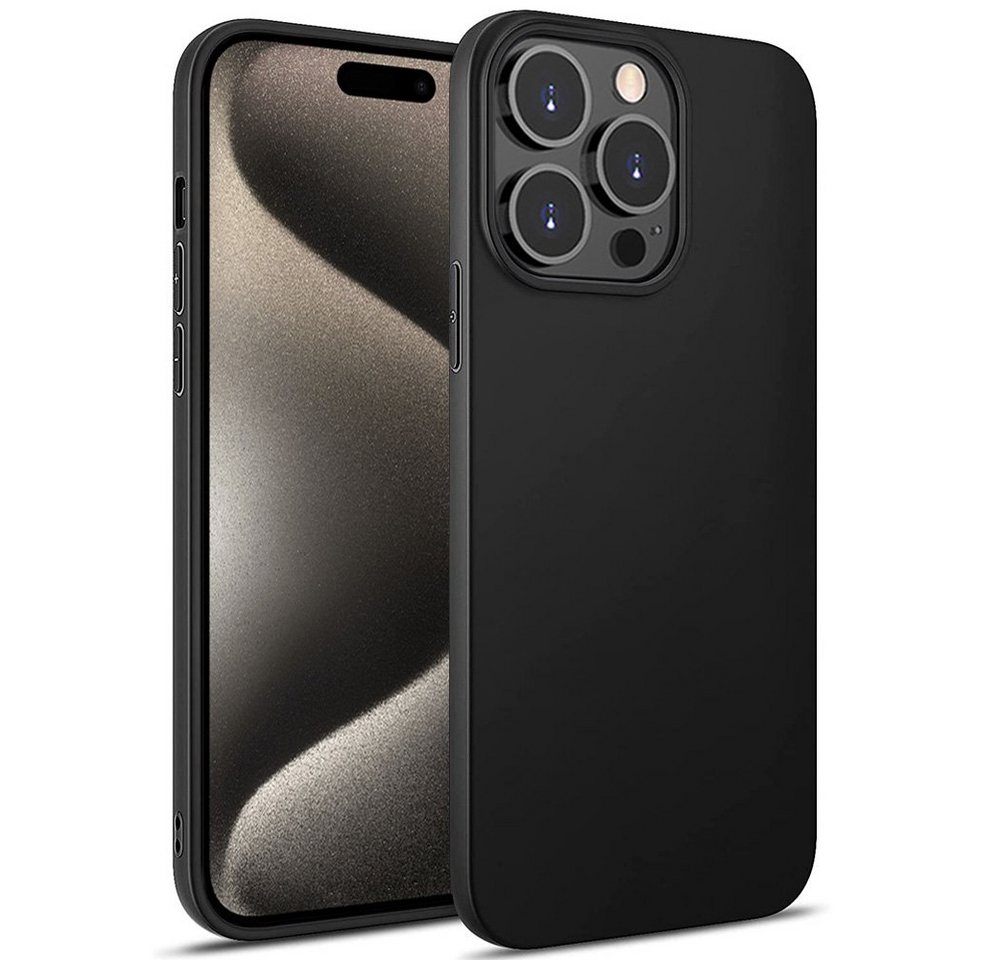 FITSU Handyhülle Ultra Slim Case für Apple iPhone 15 Pro Max Schwarz 6,7 Zoll, Ultradünne Handyschale Slim Case Cover Schutzhülle mit Kameraschutz von FITSU