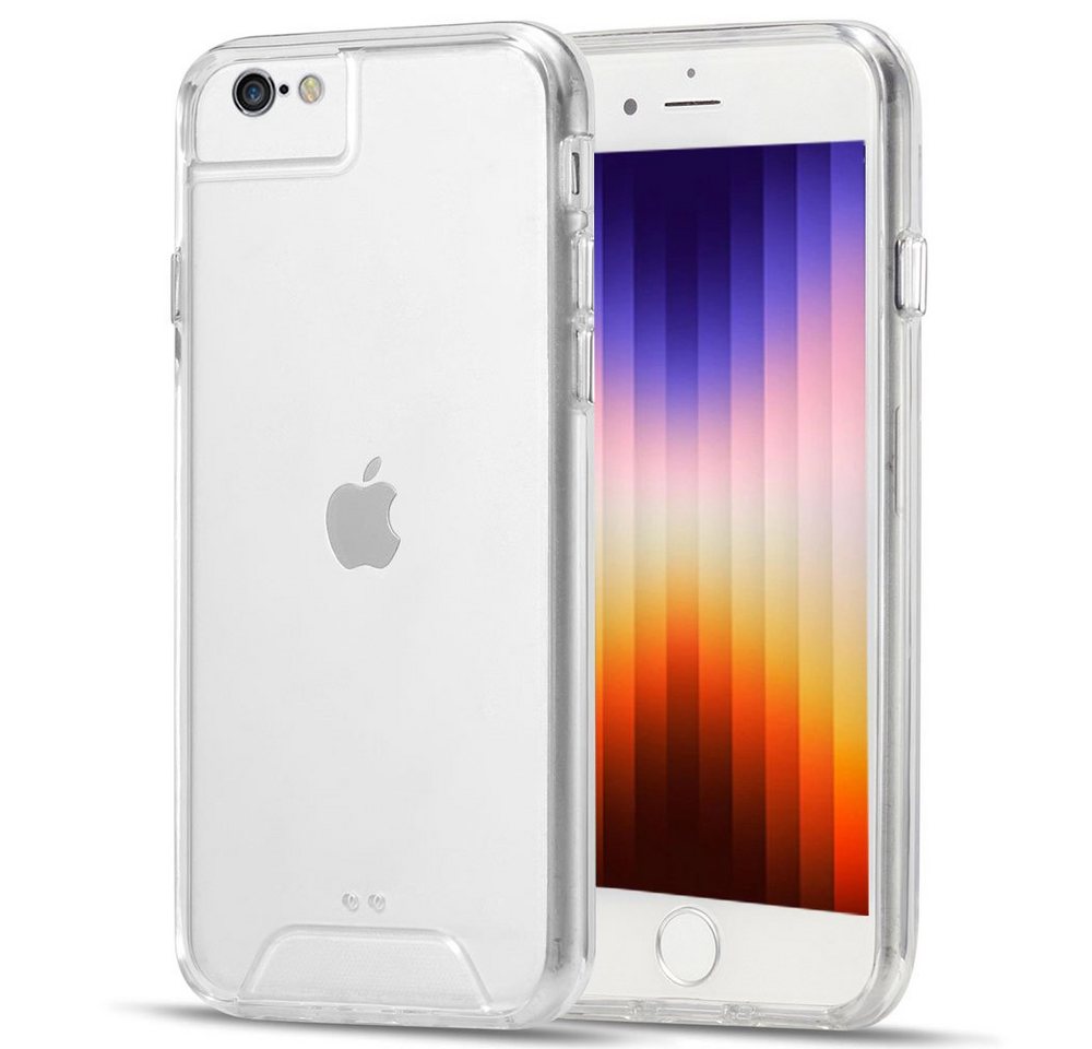 FITSU Handyhülle Ultraklare Hülle für iPhone SE (2022) Transparent, Ultraklare Handyhülle transparentes Slim Case mit Eckenschutz von FITSU