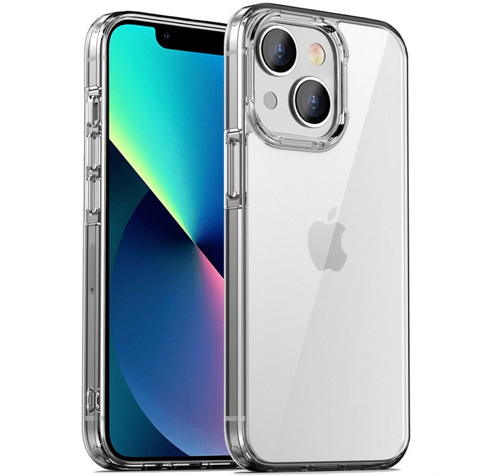 FITSU Handyhülle Ultraklare Hybrid Hülle für iPhone 13 Transparent, Ultraklare Handyhülle transparentes Slim Case mit Eckenschutz von FITSU