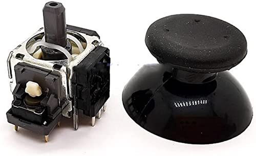 Wippschalter 1PC Konsole PS4 Griff Wipppotentiometer 3D Joystick mit Schalter B10K RKJXV1224005 mit Kappe DIY-Zubehör (Color : With Cap) von FITTAR