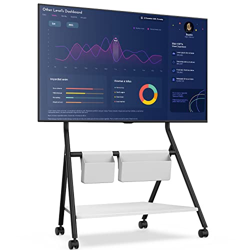 FITUEYES Design Mobiler TV Ständer Rollbar, TV Stand für 55 60 65 70 75 78 Zoll TV bis 45kg, Höhenverstellbar TV Standfuss mit Metallstruktur & Holzablage, Für Geschäft Büro Schule, Collector Serie FITUEYES Design Mobiler TV Ständer Rollbar, TV Stand für 55 60 65 70 75 78 Zoll TV bis 45kg, Höhenverstellbar TV Standfuss mit Metallstruktur & Holzablage, Für Geschäft Büro Schule, Collector Serie von FITUEYES