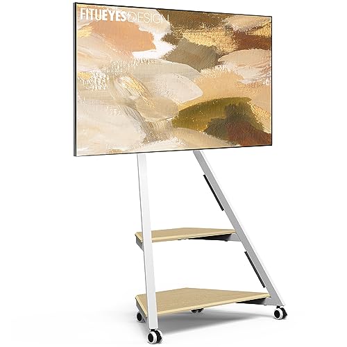 FITUEYES Design TV Ständer Rollbar, Mobiles TV Stand mit Rollen für 32 40 43 55 65 Zoll Flach & Curved Fernseher bis zu 40kg, TV Standfuss höhenverstellbar schwenkbar neigbar, Serie Eiffel (Natur) FITUEYES Design TV Ständer Rollbar, Mobiles TV Stand mit Rollen für 32 40 43 55 65 Zoll Flach & Curved Fernseher bis zu 40kg, TV Standfuss höhenverstellbar schwenkbar neigbar, Serie Eiffel (Natur) von FITUEYES