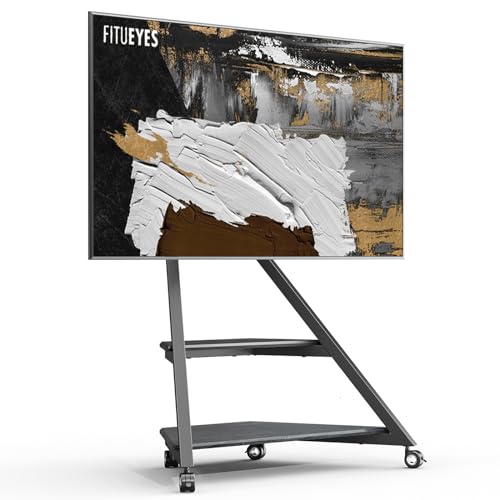 FITUEYES Design TV Ständer Rollbar für 55-88 Zoll Fernseher Mobiler TV Stand höhenverstellbar schwenkbar TV Standfuss mit Ablagen Kabelmanagement FITUEYES Design TV Ständer Rollbar für 55-88 Zoll Fernseher Mobiler TV Stand höhenverstellbar schwenkbar TV Standfuss mit Ablagen Kabelmanagement von FITUEYES