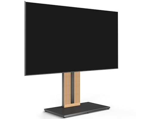 FITUEYES Design TV Ständer aus Buchenholz TV Stand für 55-88 Zoll Fernseher TV Standfuss drehbar höhenverstellbar Zen Serie von FITUEYES