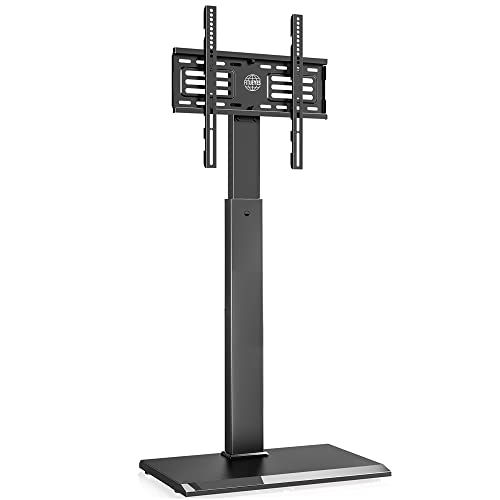 FITUEYES TV Bodenständer mit Eisenbasis TV Standfuß TV Ständer Fernsehstand höhenverstellbar schwenkbar für 26 bis 65 Zoll Flachbildschirm bis zu 40kg Max. VESA 400 * 400 Schwarz von FITUEYES