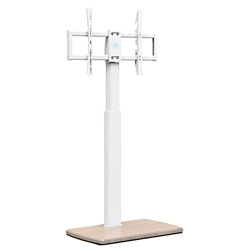 FITUEYES TV Bodenständer mit Holzbasis TV Ständer TV Standfuß Fernsehstand höhenverstellbar schwenkbar für 32 bis 70 Zoll Flachbildschirm bis zu 40kg Max. VESA 400 * 600 von FITUEYES