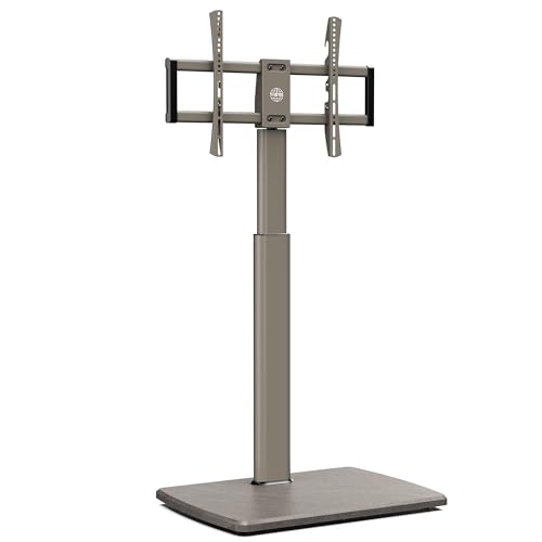 FITUEYES TV Bodenständer mit Holzbasis TV Ständer TV Standfuß Fernsehstand höhenverstellbar schwenkbar für 32 bis 70 Zoll Flachbildschirm bis zu 40kg Max. VESA 400 * 600 von FITUEYES