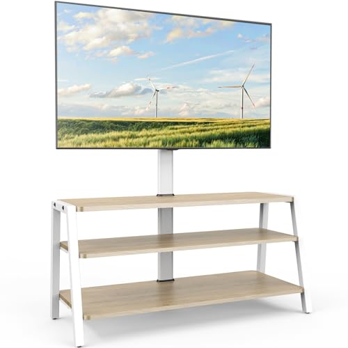 FITUEYES TV Schrank mit Halterung TV Lowboard Holz TV Ständer Höhenverstellbar für 37 bis 70 Zoll Fernseher bis zu 35kg Max.VESA 600 * 400 von FITUEYES