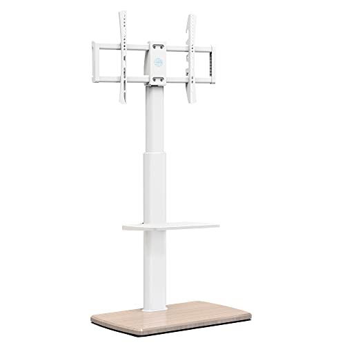 FITUEYES TV Ständer Bodenständer mit Holzbasis TV Standfuß Fernsehstand höhenverstellbar schwenkbar±30° für 32 bis 70 Zoll Flachbildschirm bis zu 40kg von FITUEYES