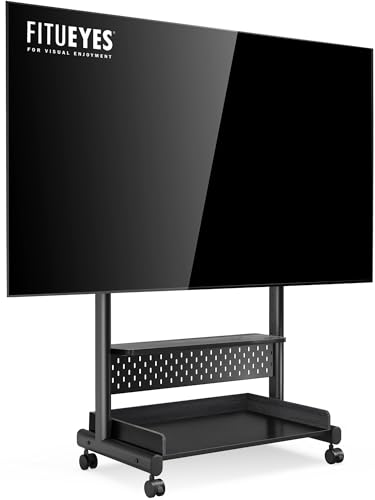 FITUEYES TV Ständer Rollbar Fernsehständer mit Rollen Bodenständer TV Rollwagen für 40-85 Zoll Fernseher höhenverstellbar hoch Max 60KG VESA 600x400 mm FITUEYES TV Ständer Rollbar Fernsehständer mit Rollen Bodenständer TV Rollwagen für 40-85 Zoll Fernseher höhenverstellbar hoch Max 60KG VESA 600x400 mm von FITUEYES