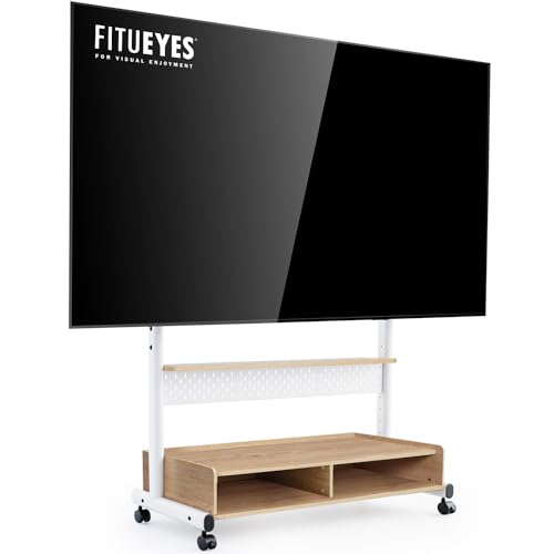 FITUEYES TV Ständer Rollbar Fernsehständer mit Rollen Bodenständer TV Rollwagen für 70-100 Zoll Fernseher höhenverstellbar hoch Max 80KG VESA 850x600 mm FITUEYES TV Ständer Rollbar Fernsehständer mit Rollen Bodenständer TV Rollwagen für 70-100 Zoll Fernseher höhenverstellbar hoch Max 80KG VESA 850x600 mm von FITUEYES