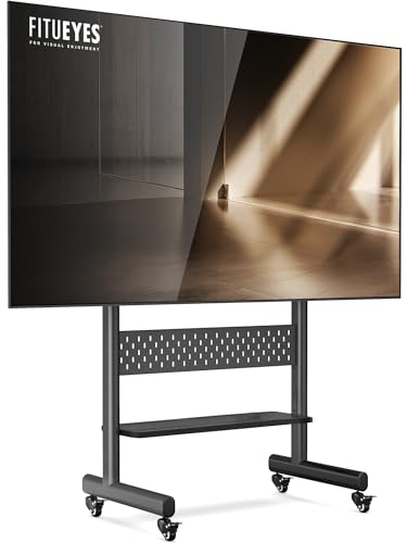 FITUEYES TV Ständer Rollbar Fernsehständer mit Rollen TV Rollwagen höhenverstellbar für 40-85 Zoll Fernseher Max 60KG VESA 600x400 mm FITUEYES TV Ständer Rollbar Fernsehständer mit Rollen TV Rollwagen höhenverstellbar für 40-85 Zoll Fernseher Max 60KG VESA 600x400 mm von FITUEYES