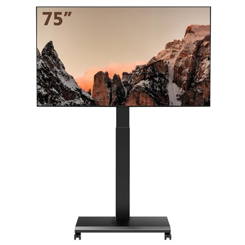 FITUEYES TV Ständer Rollbar TV Rollwagen für 32-75 Zoll Plasma/LCD/LED Fernseher-TV Bodenständer mit Rollen-Höhenverstellbar Schwenkbar ±30°Neigbar 10° bis zu 40kg VESA 600x400 mm (schwarz) FITUEYES TV Ständer Rollbar TV Rollwagen für 32-75 Zoll Plasma/LCD/LED Fernseher-TV Bodenständer mit Rollen-Höhenverstellbar Schwenkbar ±30°Neigbar 10° bis zu 40kg VESA 600x400 mm (schwarz) von FITUEYES