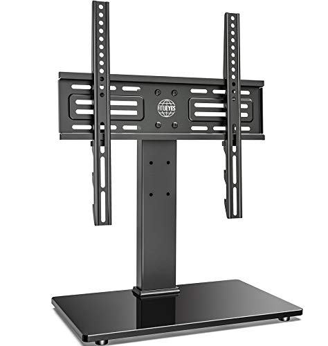 FITUEYES TV Standfuss TV Ständer für 27-55 Zoll LCD LED OLED Plasma Flach & Curved Fernseher Höhenverstellbar Max.VESA 400x400mm bis 40kg TV von FITUEYES