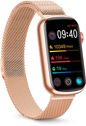 FITVII Schlanker Fitness-Tracker mit Blutsauerstoff, Blutdruck, 24/7 Herzfrequenz und Schlaf-Tracking, IP68 wasserdichte Aktivitätstracker und Smartwatches mit Schritt-Tracker, Schrittzähler für Damen FITVII Schlanker Fitness-Tracker mit Blutsauerstoff, Blutdruck, 24/7 Herzfrequenz und Schlaf-Tracking, IP68 wasserdichte Aktivitätstracker und Smartwatches mit Schritt-Tracker, Schrittzähler für Damen von FITVII