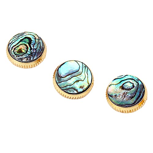 FITYLE 3 Pcs Gold Plated Finger Buttons for Saxophone Trumpet Parts, Ventilknöpfe Zubehör Set für Trompete, Finger Knöpfe Tasten Set, Musikinstrumente Zubehör Trompetenventil-Fingerknöpfe von FITYLE