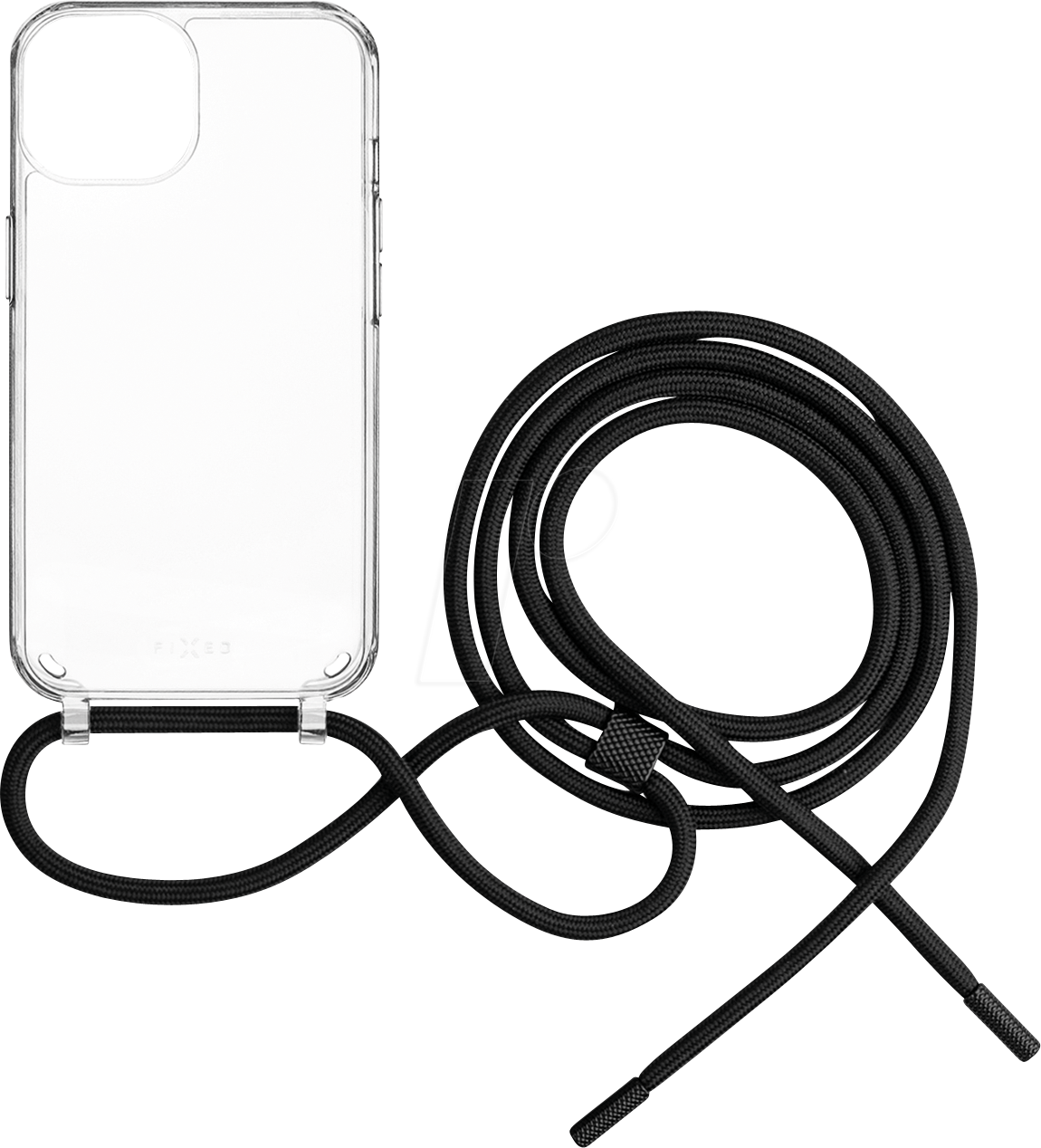 FIXPUN-1200-BK - Schutzhülle, Pure Neck, iPhone 15, black von FIXED