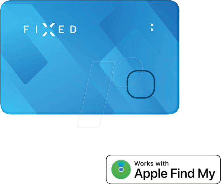 FIXTAG-CARD-BL - Smart Tag Card mit ''Find My''-Unterstützung, blau von FIXED