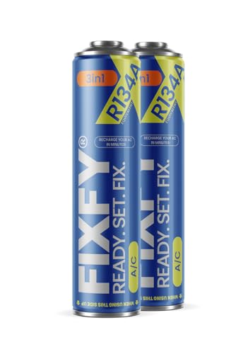 FIXFY 3in1 – 2x Ersatz für Kältemittel R134a mit Öl und Dichtmittel – Selbstständiges Befüllen der Klimaanlage, 2x 500 ml, für Autos 1995–2016 FIXFY 3in1 – 2x Ersatz für Kältemittel R134a mit Öl und Dichtmittel – Selbstständiges Befüllen der Klimaanlage, 2x 500 ml, für Autos 1995–2016 von FIXFY