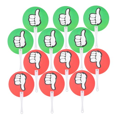 FIXOSHEE 12pcs Klassenzimmer Abstimmungswerkzeuge Ja Nein Paddel Wahre Falsche Grüne Rote Abstimmung Paddel Interaktion Schüler Feedback Paddles Handheld Schulabstimmung von FIXOSHEE
