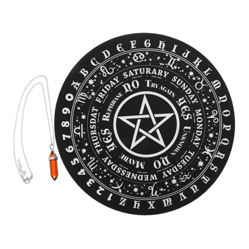 FIXOSHEE 1Satz Pendeltisch Dekorativem Wahrsagungsbrett und Anhänger Exquisites Design Langlebig Leicht Transportierbar Tischdekoration für Spirituelle Rituale FIXOSHEE 1Satz Pendeltisch Dekorativem Wahrsagungsbrett und Anhänger Exquisites Design Langlebig Leicht Transportierbar Tischdekoration für Spirituelle Rituale von FIXOSHEE