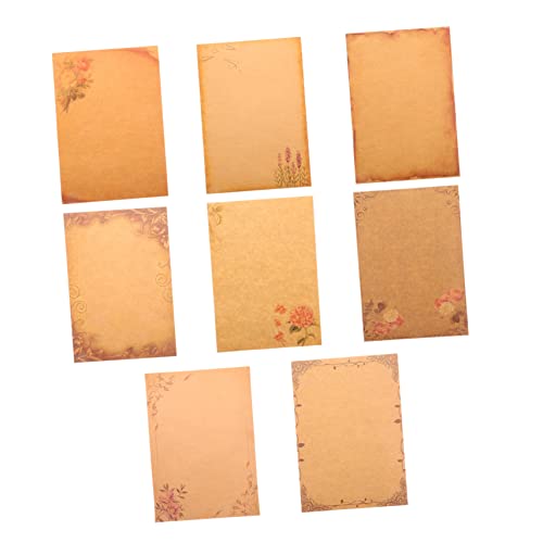 FIXOSHEE 4Packung Pack Vintage Briefpapier mit Blumenrand Hochwertiges Briefschreibpapier für Dankesbriefe Liebesbriefe und Kreative Notizen Stilvolles Schreiben für Besondere von FIXOSHEE