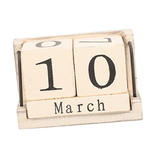 FIXOSHEE Hölzerner Immerwährender Tischkalender Dekorativer Desktop Kalender Aus Massivem Holz Für Stilvolle Tischdeko Für Zuhause Und Büro Handgefertigt von FIXOSHEE