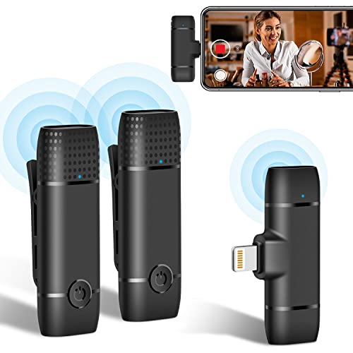 FIYAPOO Lavalier Mikrofon Wireless ，Ansteck Mikrofon für iPhone iPad，2.4 GHz Plug-Play,Drahtlos Mini Lapel Mic für Tonaufnahme/Vlog/Interview/Live Stream YouTube/Facebook/Tiktok（LM3） von FIYAPOO