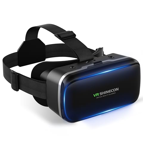 FIYAPOO VR Brille, HD 3D Virtual Reality Brille für 3D Filme und Spiele, kompatibel mit 4,7-6,53 Zoll Android und iPhone Smartphones, Kinder und Familie zu Weihnachten von FIYAPOO