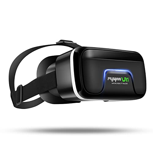 FIYAPOO VR Brille HD 3D Virtual Reality für Filme & Spiele Leicht und komfortabel, kompatibel mit 4,7-6,6 Zoll Android & iPhone Smartphones Kinder und Familie von FIYAPOO