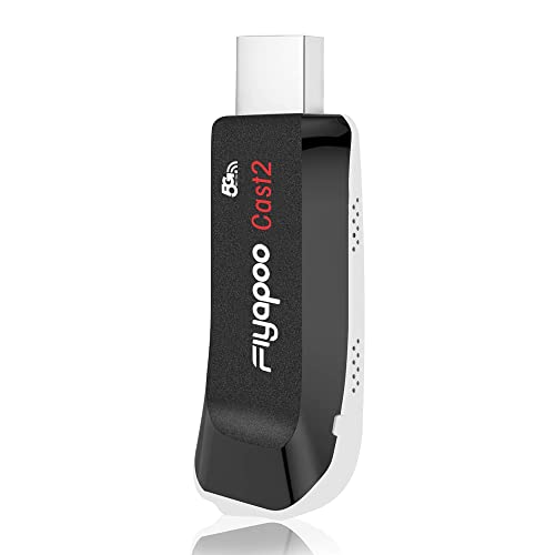 FIYAPOO Wireless HDMI Miracast Dongle Streaming,WiFi Miracast Dongle 4K&5G für iPhone/iPad/Android/iOS/Windows/Mac Laptop, PC HD Fire Stick TV/Monitor/Projektor (unterstützt Miracast, DLNA, Airplay) von FIYAPOO